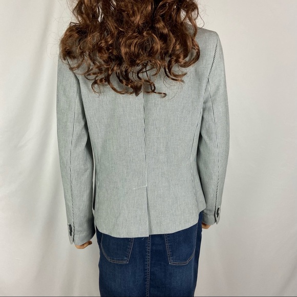 Banana Republic Black White Striped Blazer - Picture 4 of 7